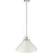 Artistan 1 Light 13.1 inch Polished Nickel/Matte White Indoor Pendant Ceiling Light